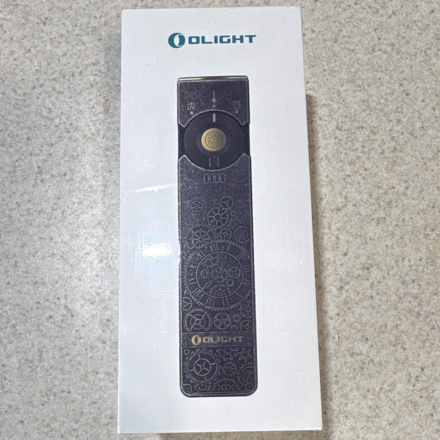 Olight Arkfeld Pro Titanium Gears Limited Edition LED Flashlight 1300lm Gray