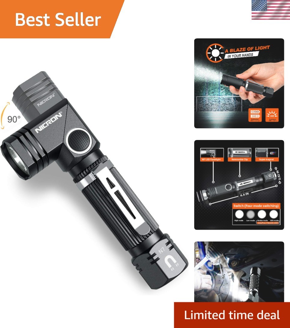 Powerful 600 Lumens N7 LED Flashlight – Waterproof for Camping & Hiking