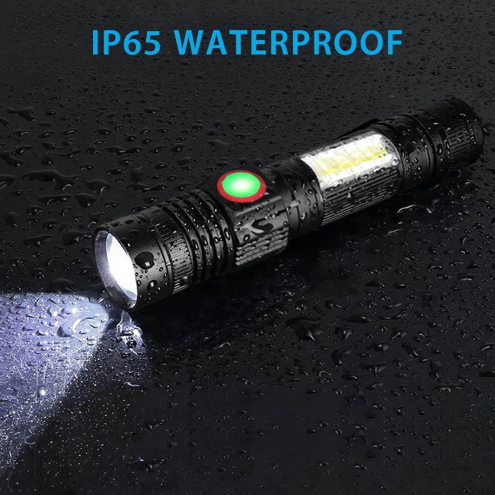 Flashlight USB Rechargeable, Magnetic LED Flashlight, Super Bright LED Tactical