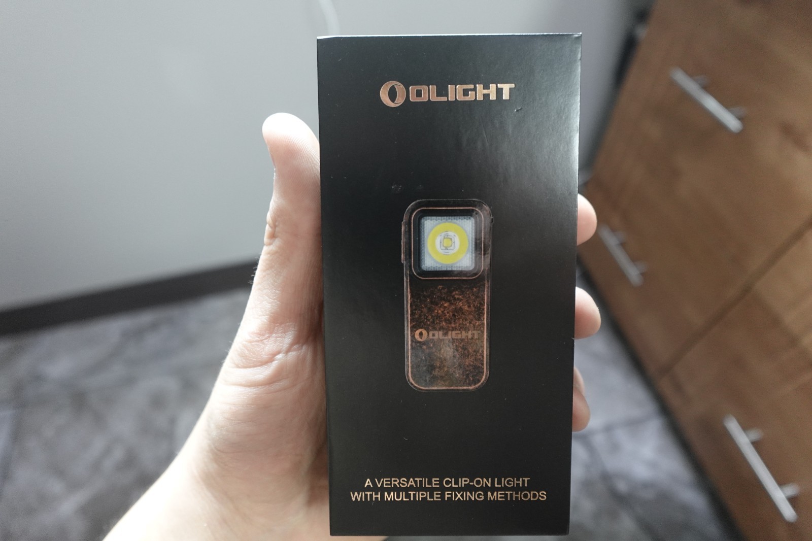 Olight Oclip CU Clip-on Light w/White & Red Light, 300 Lumens, 70 M, Real Copper