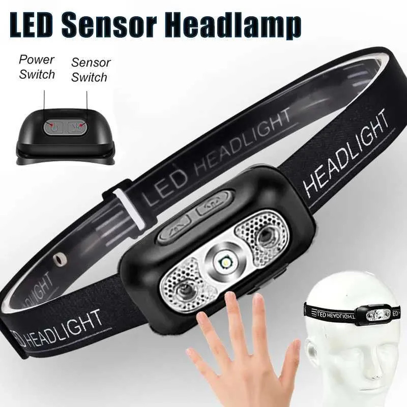 Rechargeable LED Headlamp USB Flashlight Waterproof Head Lamp Torch For Camping