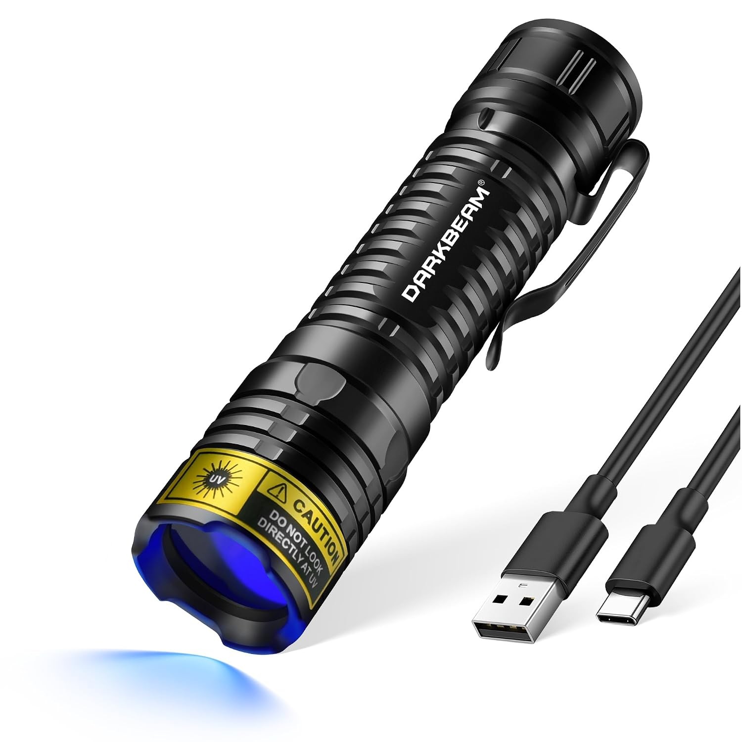 DARKBEAM UV Flashlight 365nm Blacklight LED Black Light, Mini but Powerful Woods