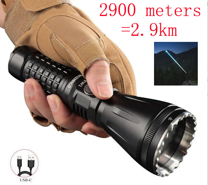 MATEMINCO FW1 2952 Meters Long Range LEP Spot Flashlight Searching USB Type-C