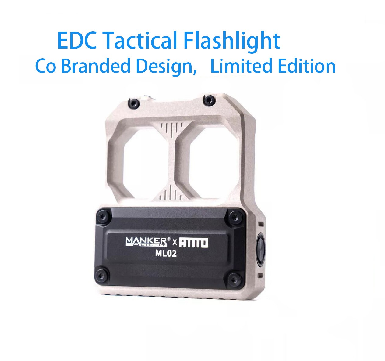 Manker Light ML02 Unique EDC Tactical Flashlight 1050Lumen USB C Rechargeable