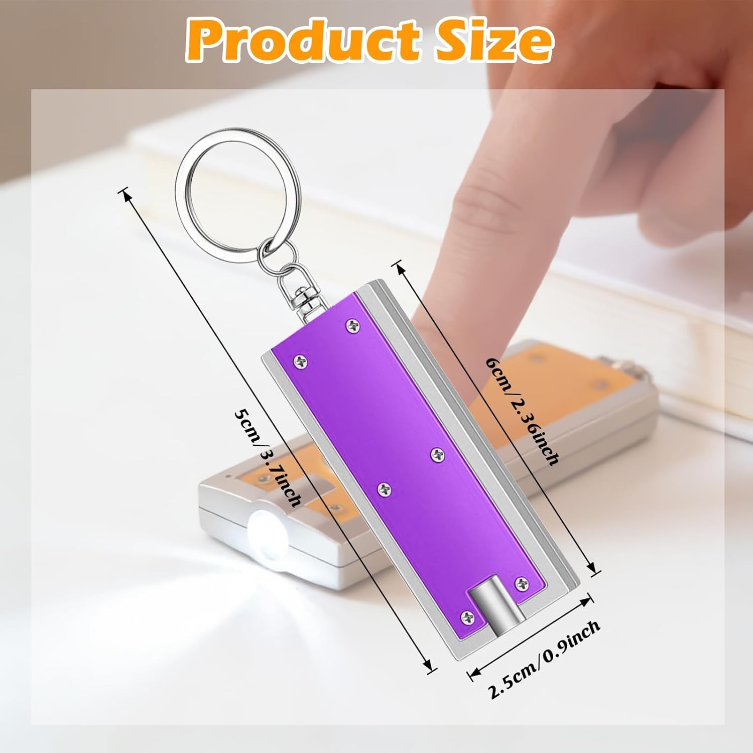 24 PCS Mini Keychain Flashlights Bulk, Powerful LED Metal Carabiner Clip Lights,