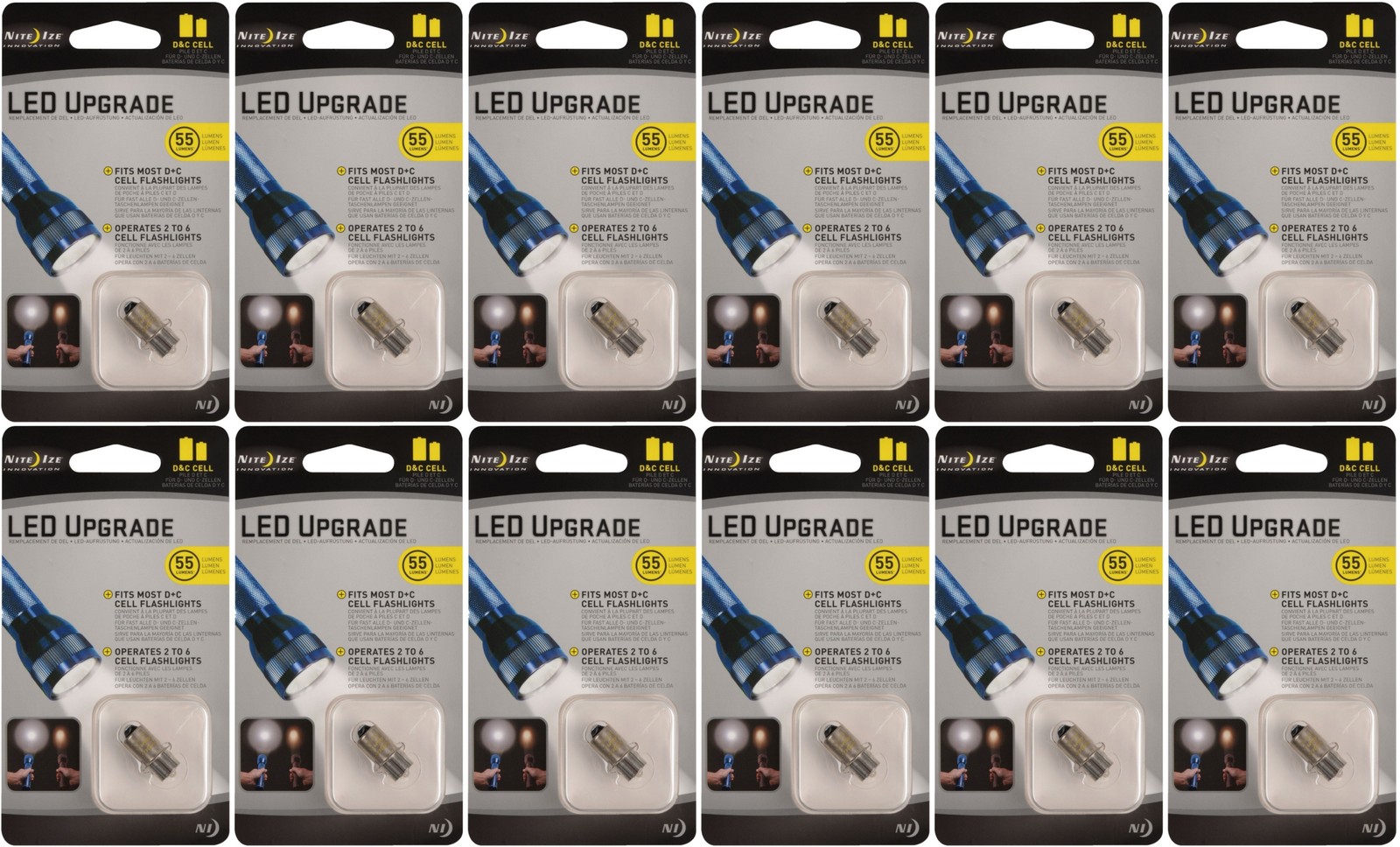 Nite Ize LED Upgrade Fits C + D Cell Flashlights (12-Pack)