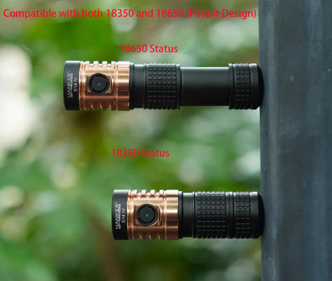 Mankerlight E14-IV EDC Flashlight 4000 Lumen w/ 4x LEDs Camping Torch