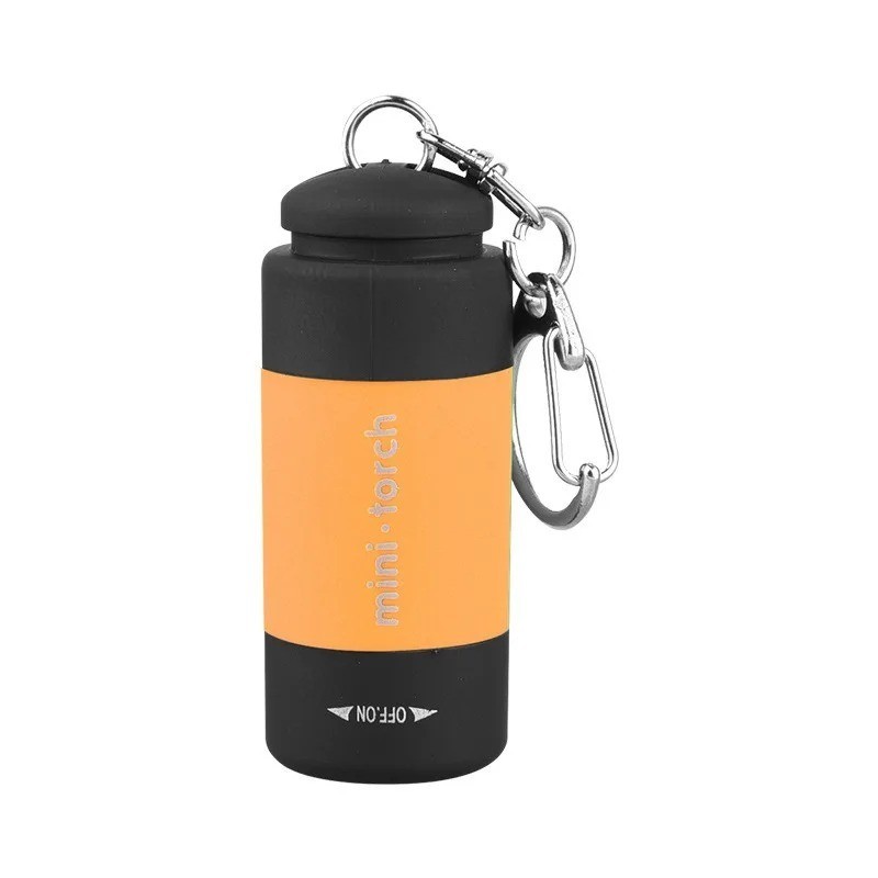 Mini USB Rechargeable LED Flashlight Keychain Torch Waterproof Portable Light