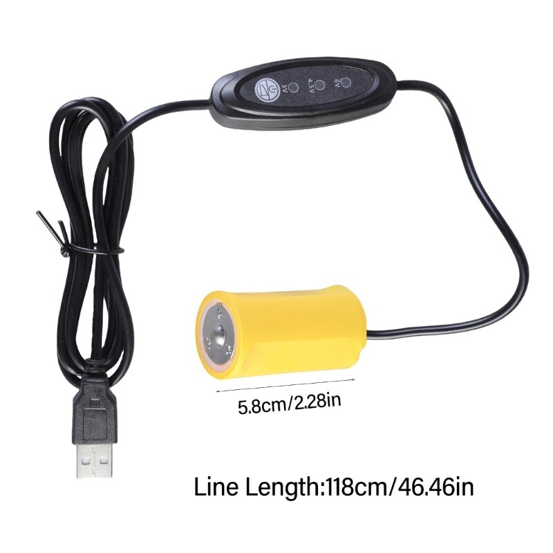 USB to 3V 4.5V 6V LR20 D Battery Eliminators Cable Replace 2-4Pcs 1.5V LR20 D