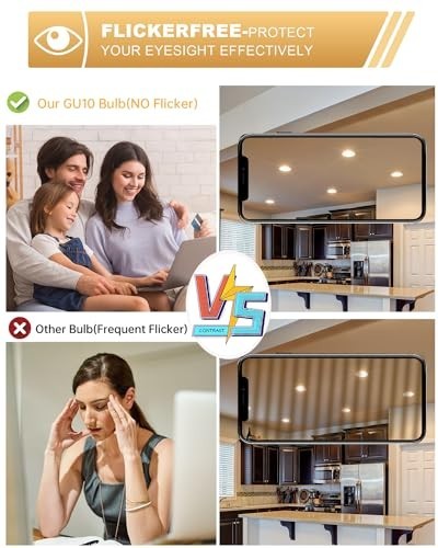 120v 35W GU10 Bulb for Candle Warmer Lamp, 2pcs gu10+c Dimmable 2800K Warm
