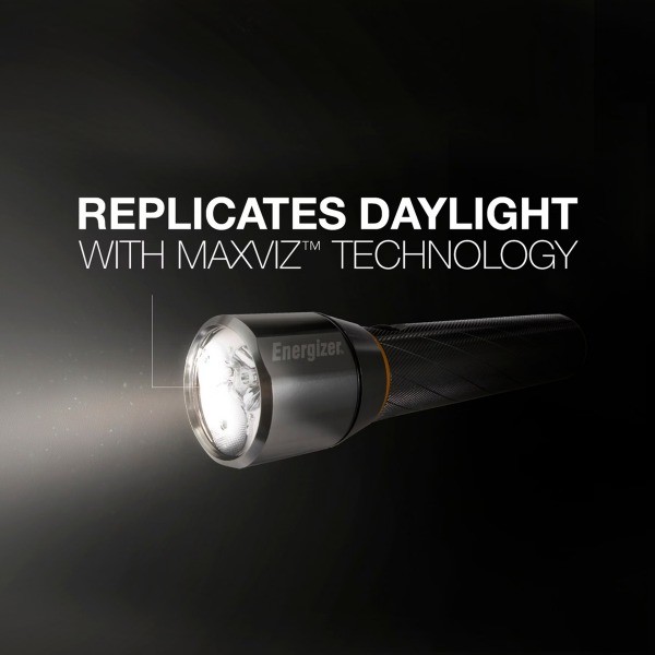 Vision HD 6AA Performance Metal LED FlashLight: 1300 Lumen, Water &