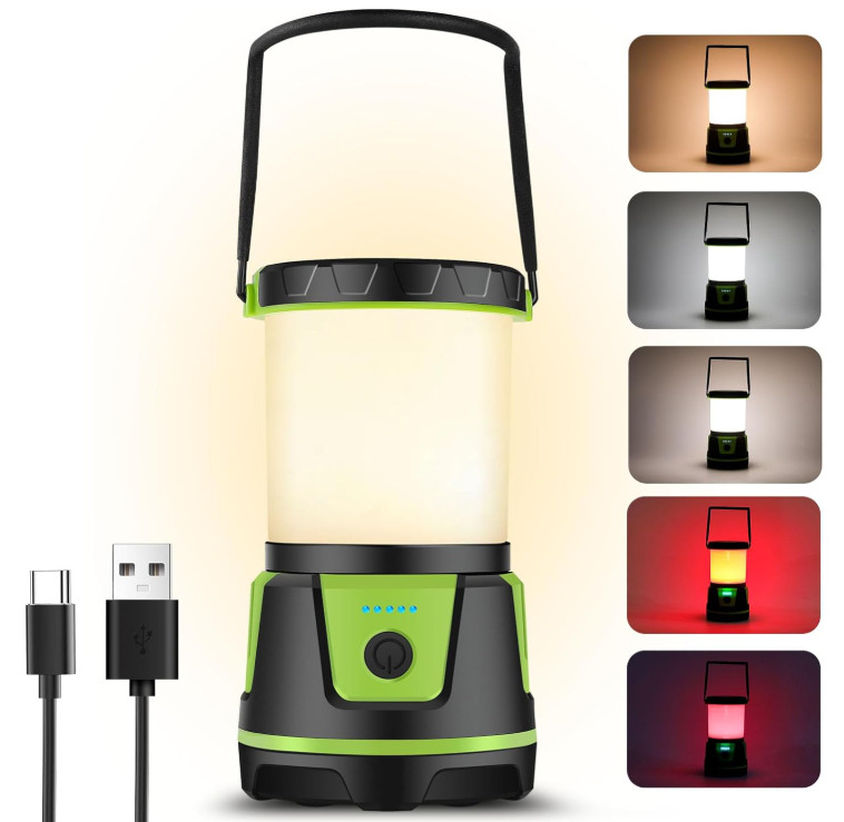 Linterna LED Recargable 3000LM IP54 7500mAh 5 Modos para Camping y Emergencias