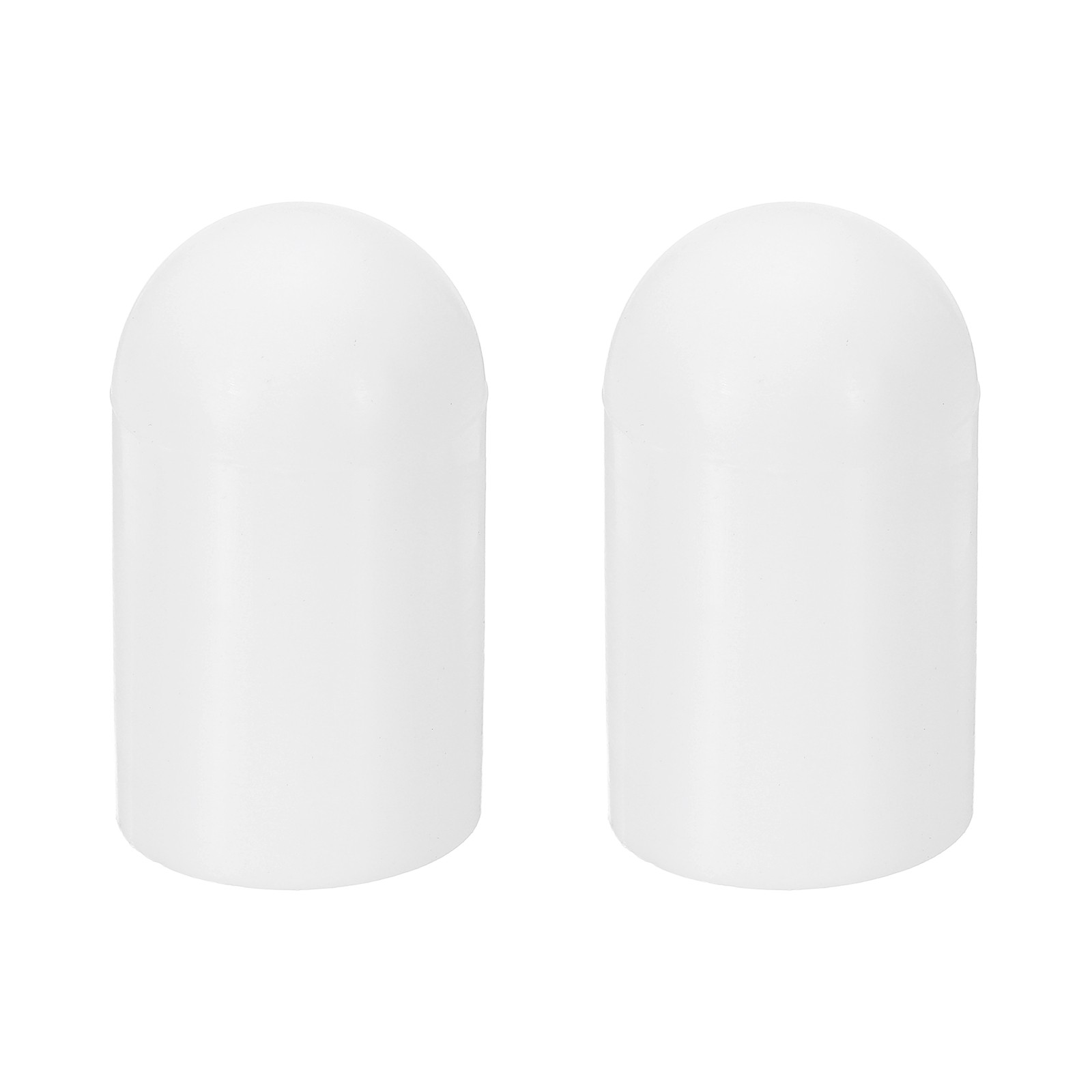 2Pcs Flashlight Diffuser Cap, 28.6mm IDx55mm Flexible Silicone End Cap, White