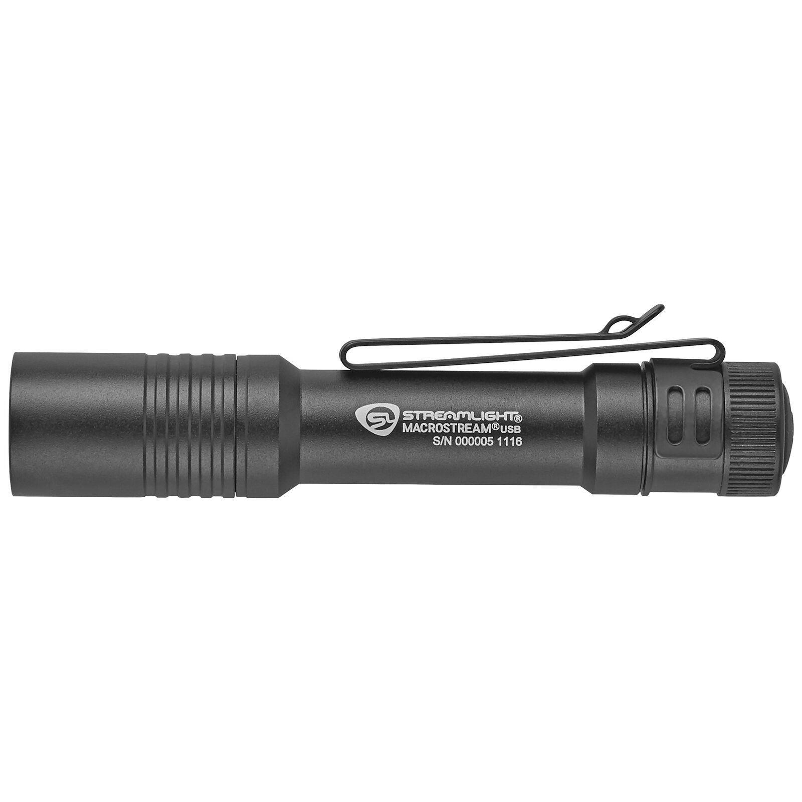 Streamlight MacroStream USB Rechargeable Flashlight USB Cord 500 Lumens Black
