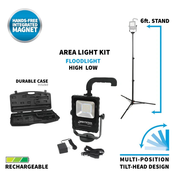 NIGHTSTICK RECHARGEABLE LED AREA LIGHT KIT NSR1514C – 1000 LUMENS