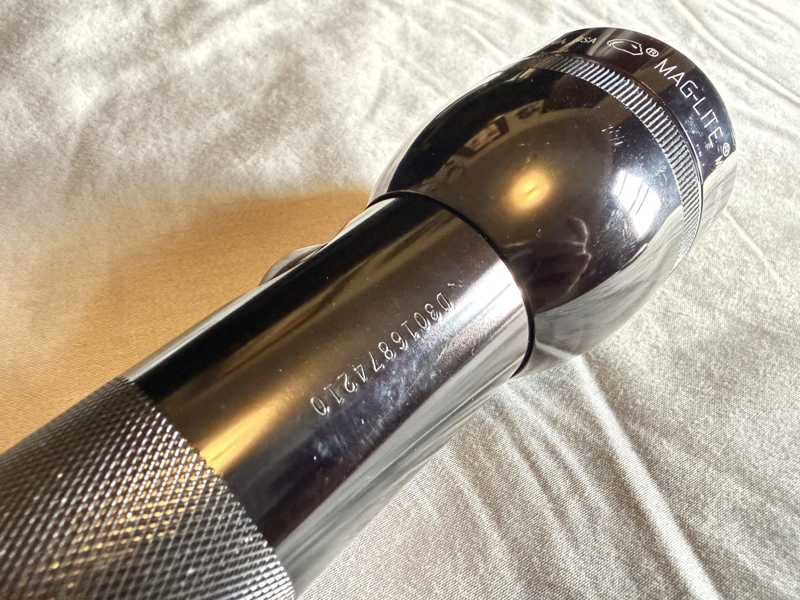 Mag-Lite 3-D Cell Black 12″ Flashlight Metal Body Tested Works Incandescent Bulb