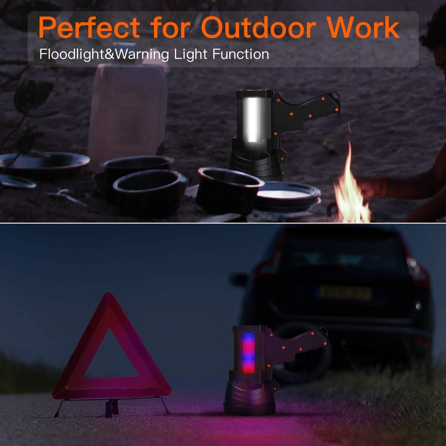 Super Bright Aluminium Alloy Flashlight 1000000 Lumens Waterproof Rechargeable