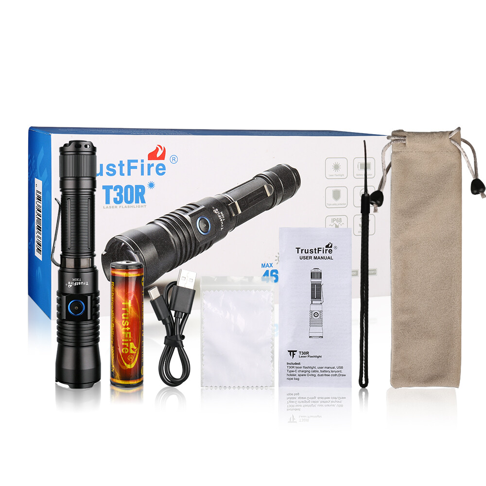 TrustFire White Laser Flashlight LEP 460Lumen Rechargeable Tactical Weapon Light