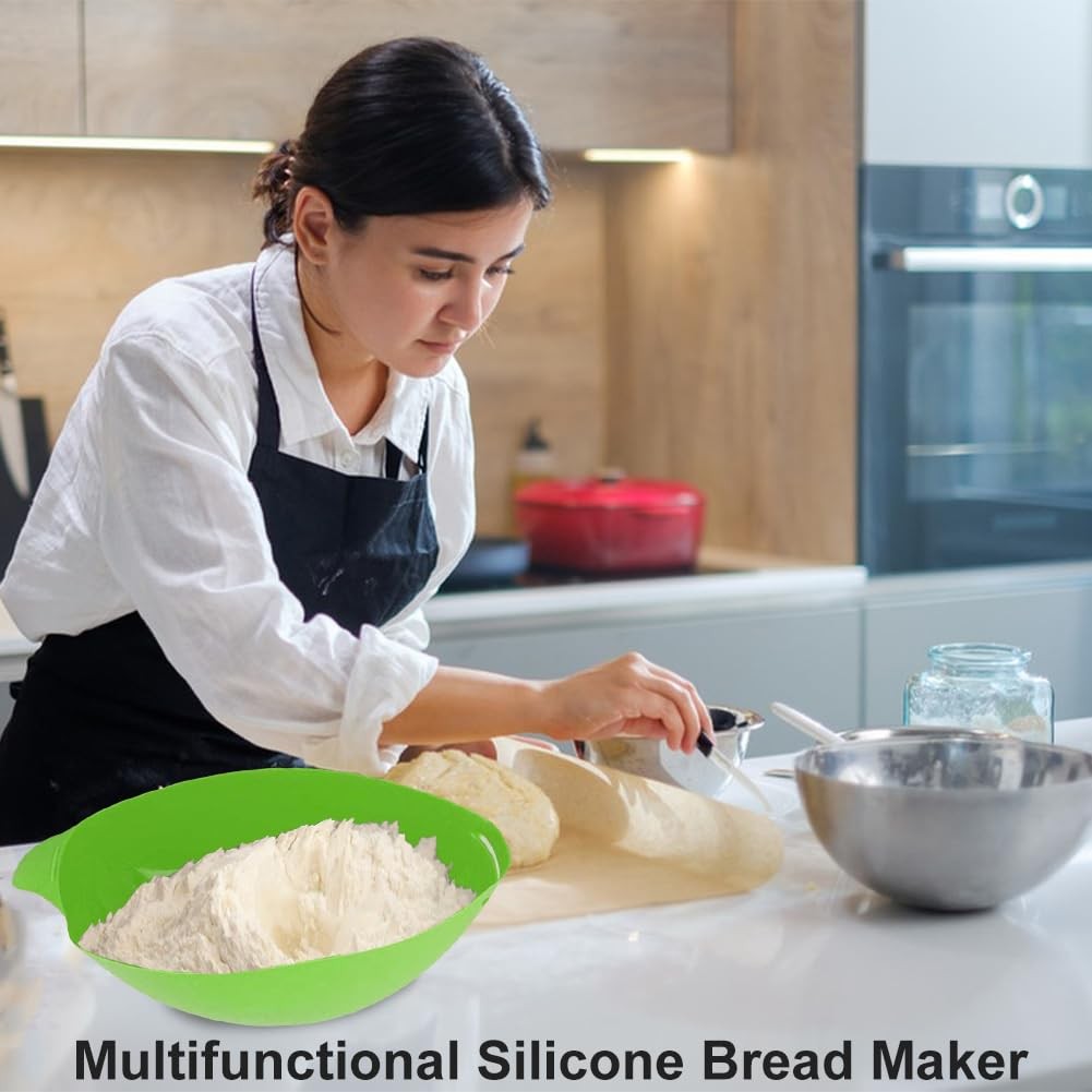 XIHUADOU Silicone Loaf Pan, Non-Stick Bread 12.20 x 5.04 x 5.71 inch, Green