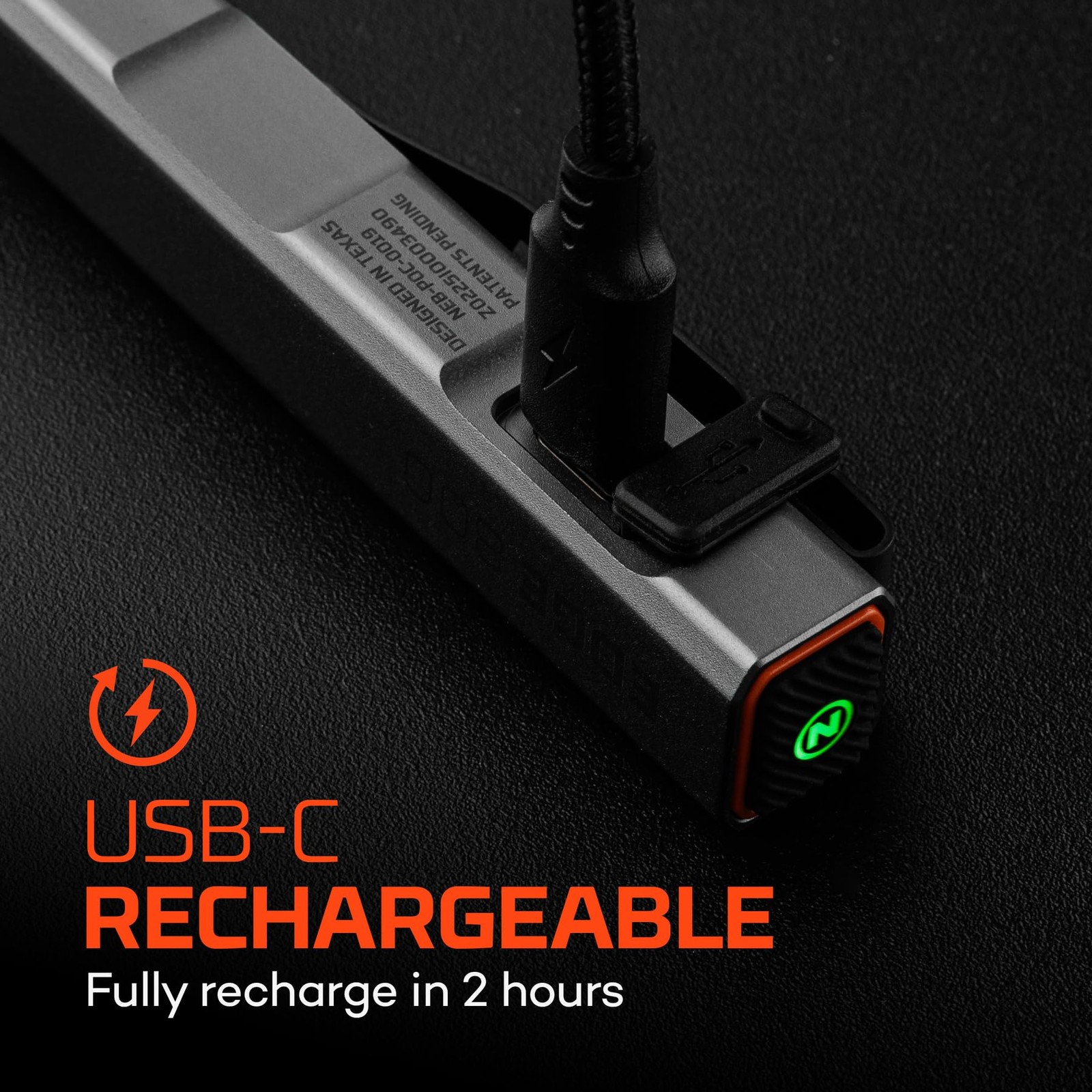 NEBO Edge 2K Rechargeable Tactical LED Flashlight 2000 Lumens USB-C NEB-POC-0014
