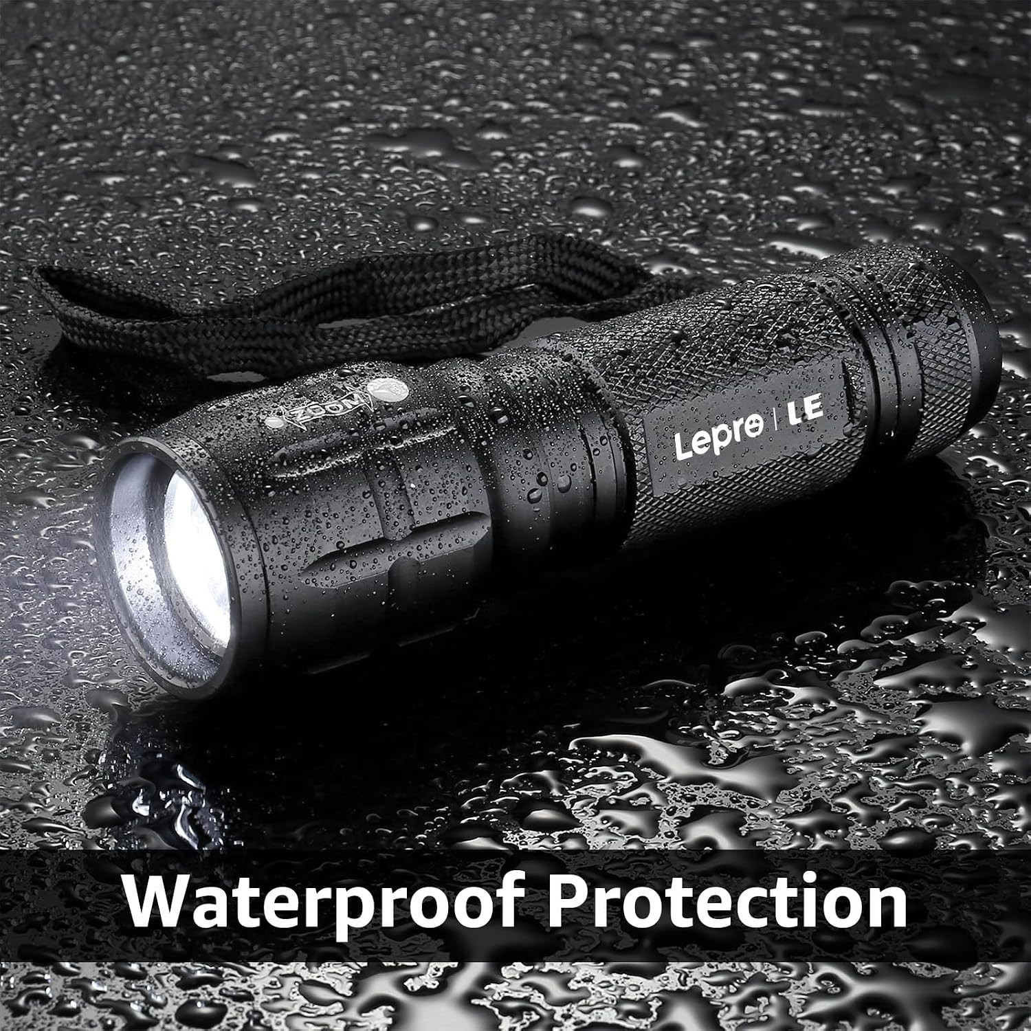 LED Flashlights 2 Pack Waterproof Small Camping Emergency Torch 140 Lumens