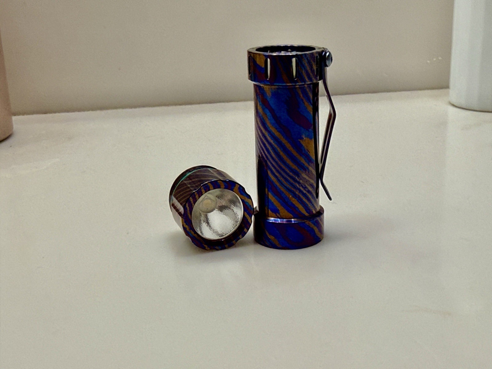 Rare Tain Azco Timascus Flashlight Never Carried 1 of 3 Produced Worldwide Ship