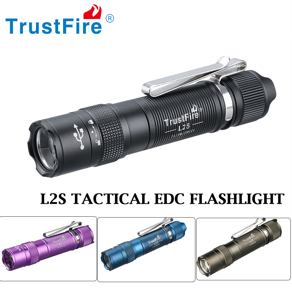 Trustfire 1050Lumen Tactical LED Flashlight Rechargeable Working light With Clip