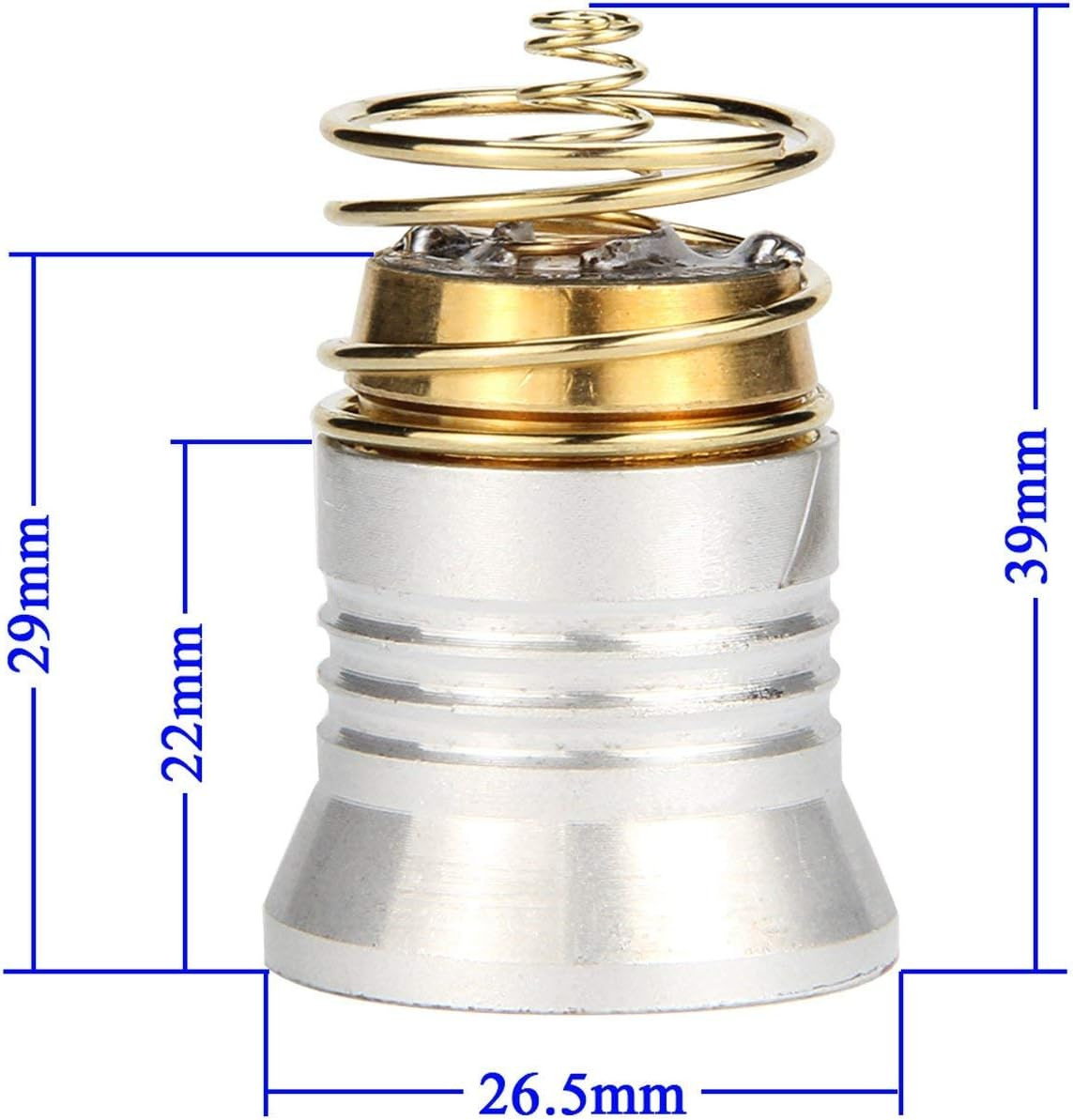 Flashlight Bulb 26.5Mm High Power LED 1300 Lumens 3.6V – 9V Single 1-Mode P60 De