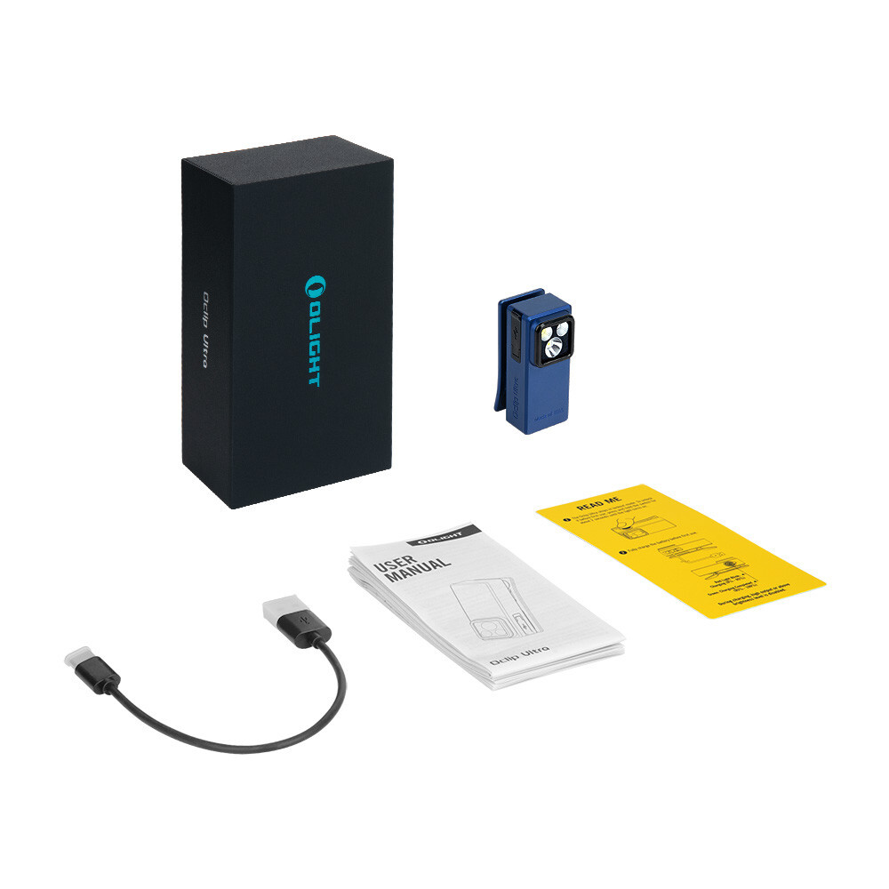 Olight Oclip Ultra Clip-On Light w/Flood, Spot, & UV Modes, 530 Lumens, OAL