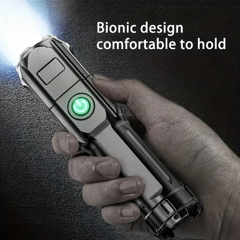 1 PC Portable Rechargeable Flashlight – Strong Light Torch for Household Use NEW