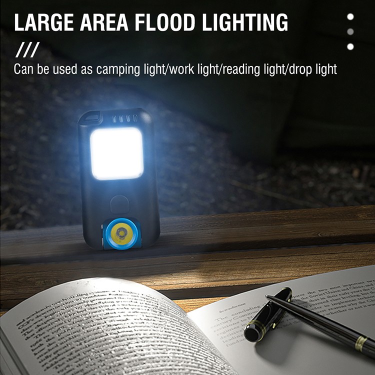 Mini LED COB Flashlight Waterproof Portable Keychain Torch Light Camping Lamp