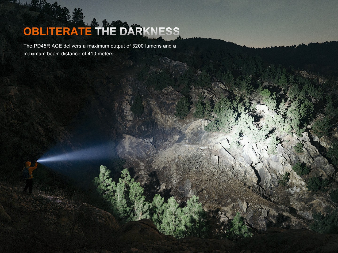 Fenix PD45R ACE 3200 Lumens Multi-Mode Rechargeable Tactical Flashlight