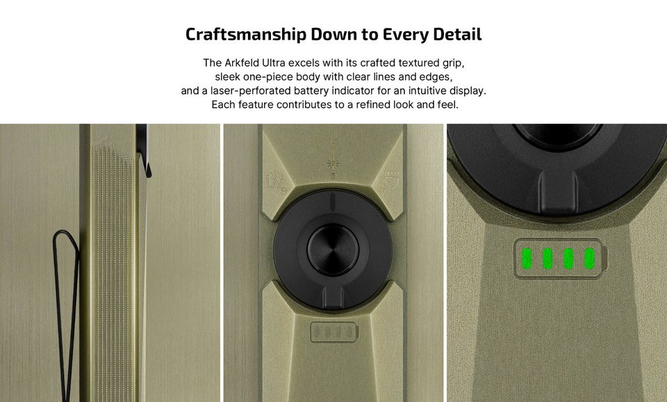 NEW Olight Arkfeld Ultra Olive Green Flashlight, OAL Material, Neutral White! NW