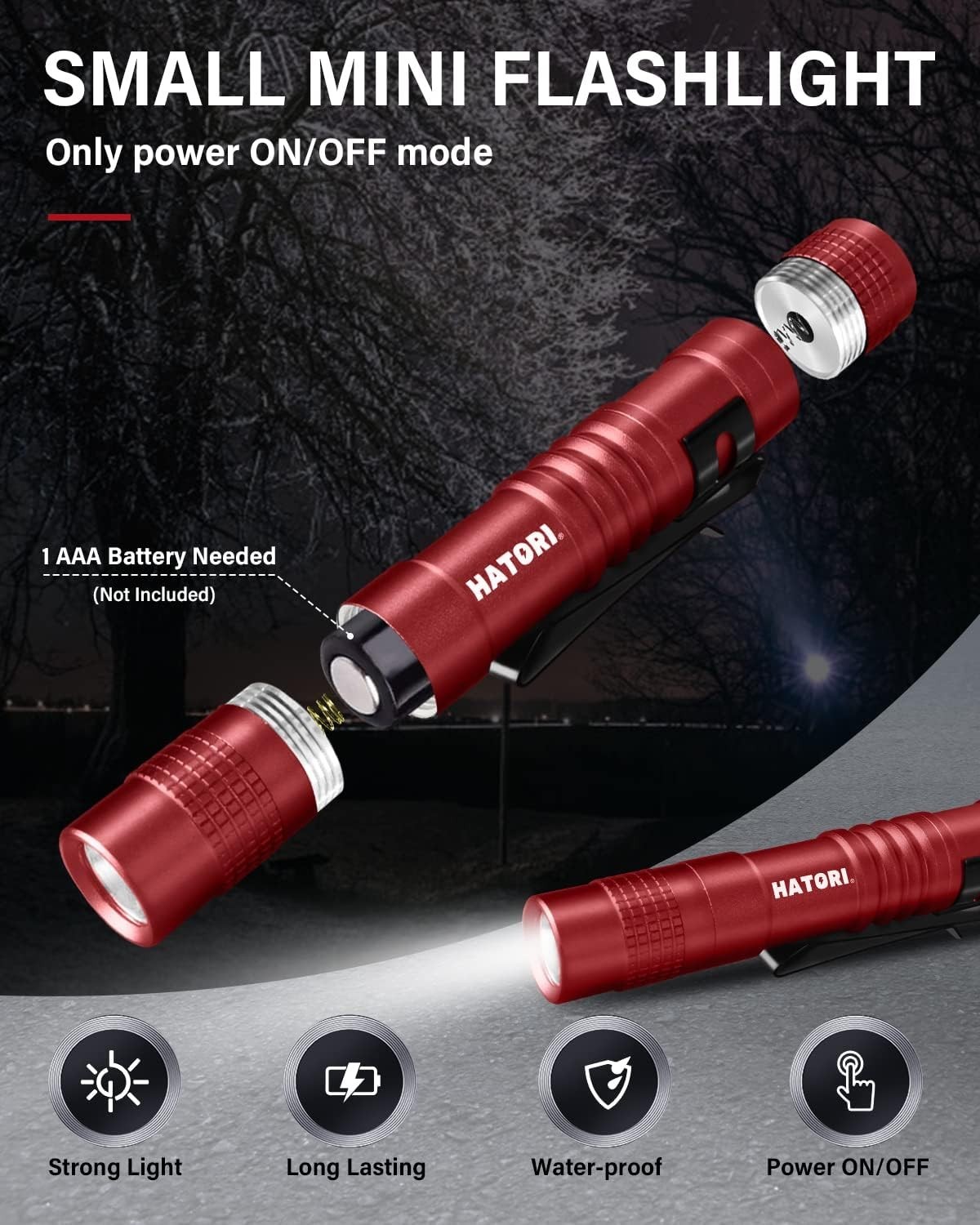 Ultra Bright 150 Lumens Mini LED Flashlight – Lightweight & Water Resistant