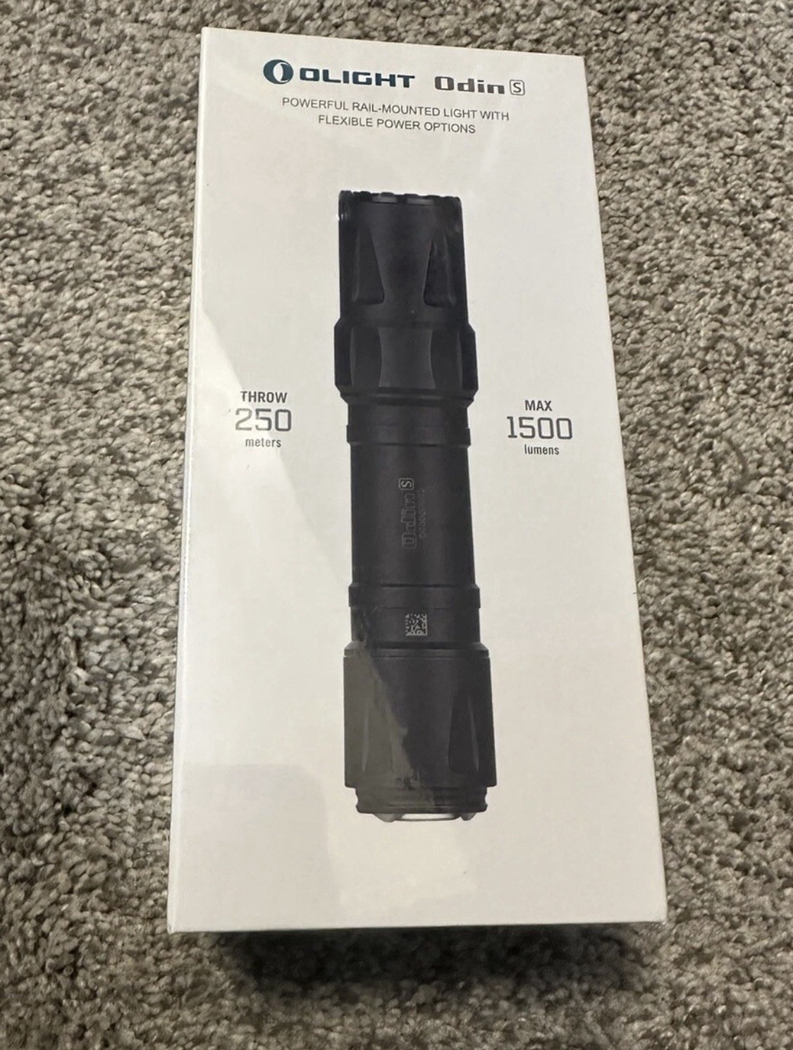 Olight Odin S M-Lok Tactical Flashlight, 1500 Lumens, 250 Meters, Matte Black