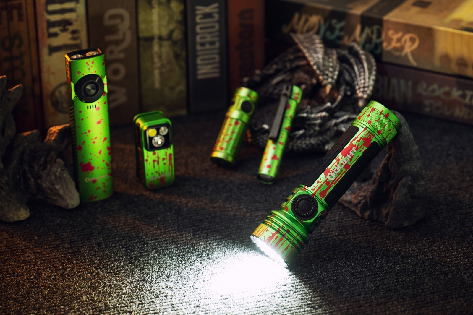 Olight Seeker 4 Pro Zombie Green Flashlight, Versatile Holster, 4600 Lumens, CW