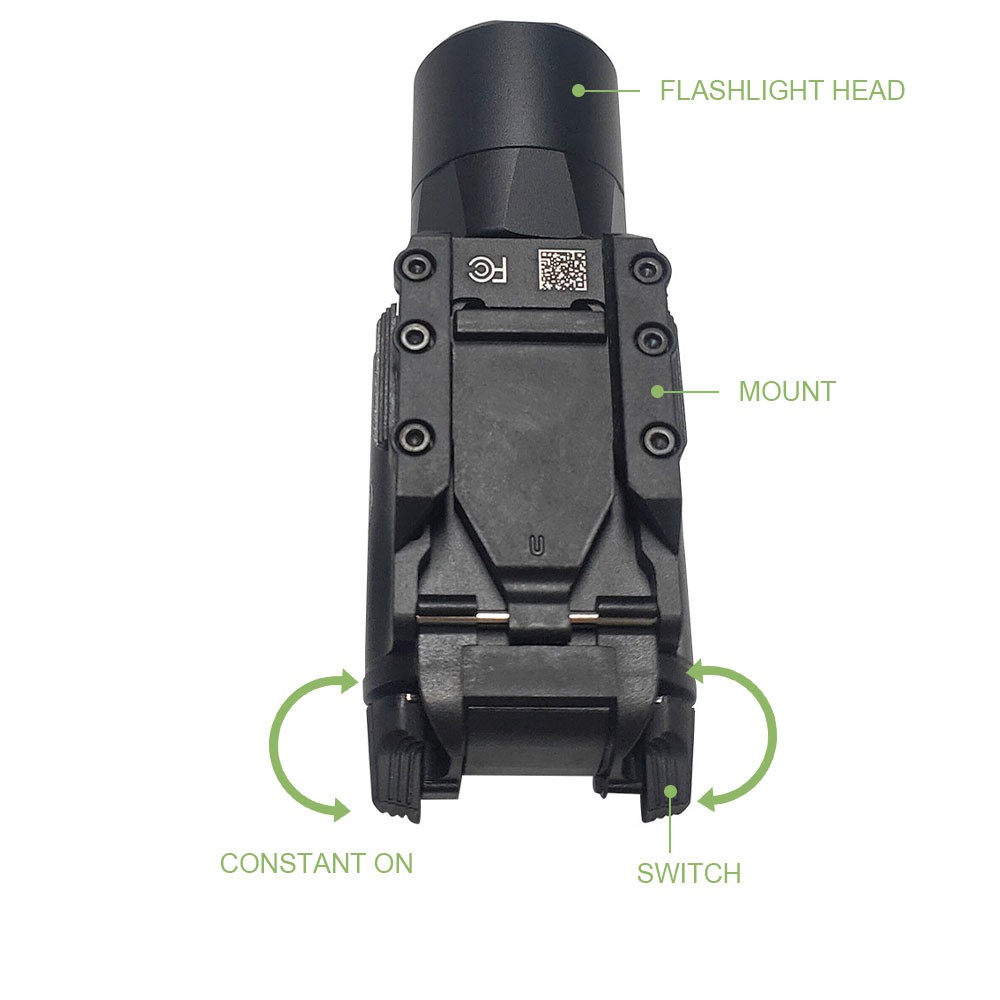 Metal X300U 500lm Tactical Flashlight X300 Ultra LED Gun Weapon Light For Pistol