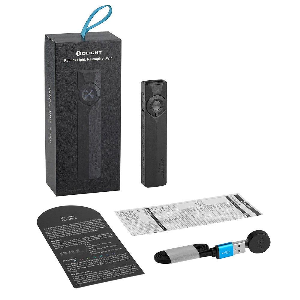 Olight ArkPro Ultra Class 3R Onyx Black CW and Open 3 Black, FREE 3PCs Refill