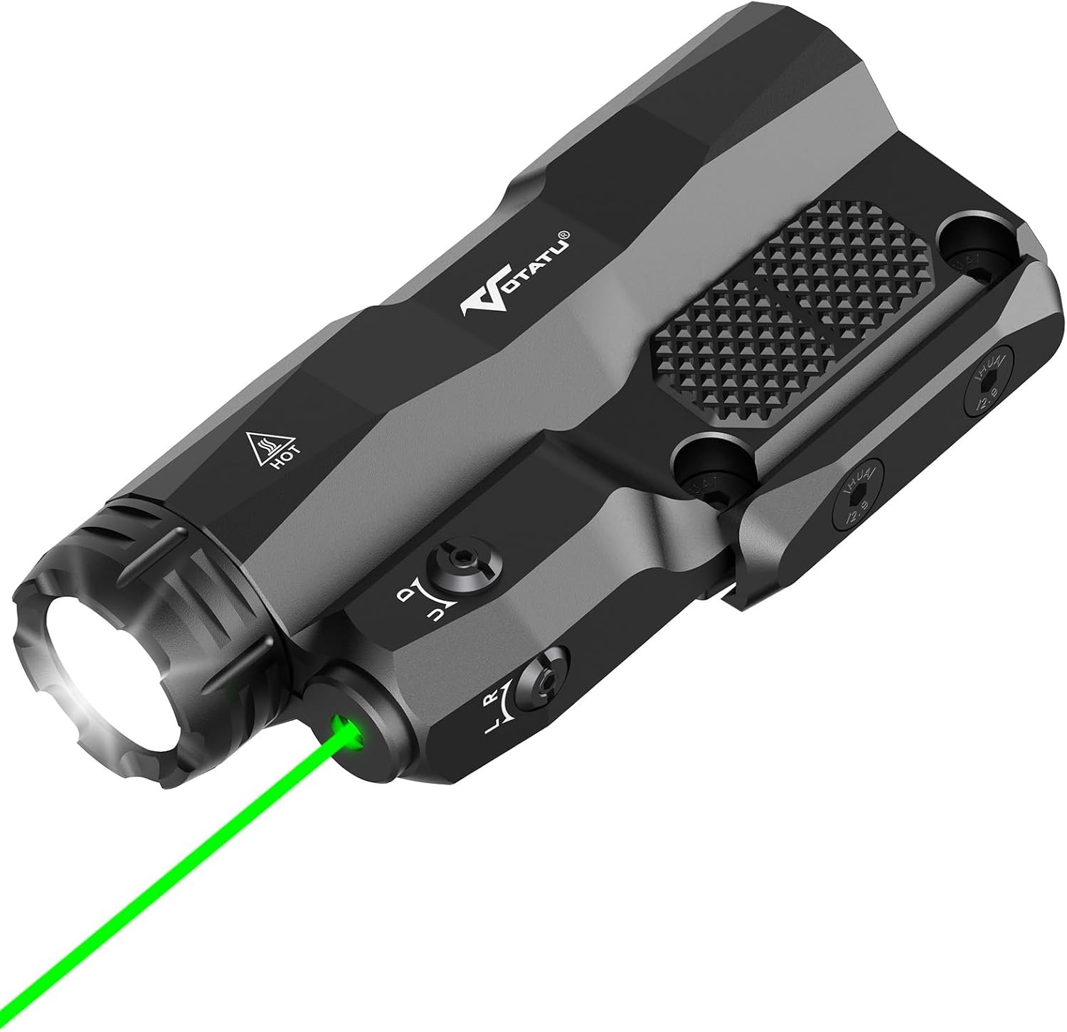 Flashlight Laser Combo Built-in Touch Pad Switch, Max 2400 Lumens LED Light