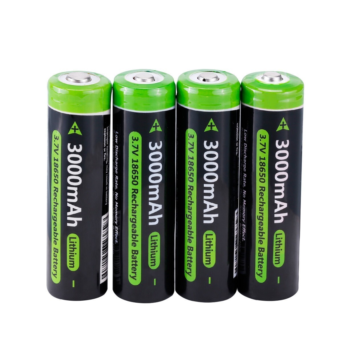 1-100x Button Top 3000mAh Battery 3.7V Rechargeable Batteries Cell f/ Flashlight