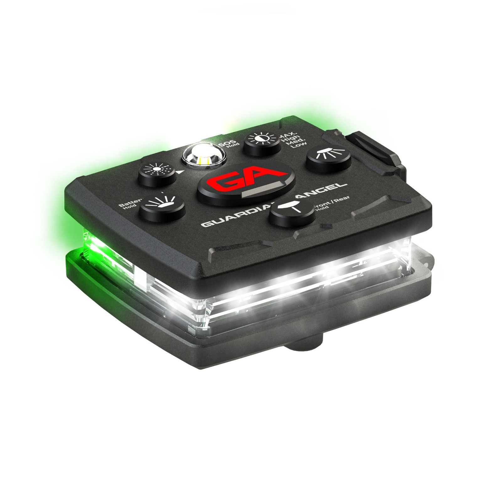 Guardian Angel Micro Series Elite White/Green Wearable Safety Light