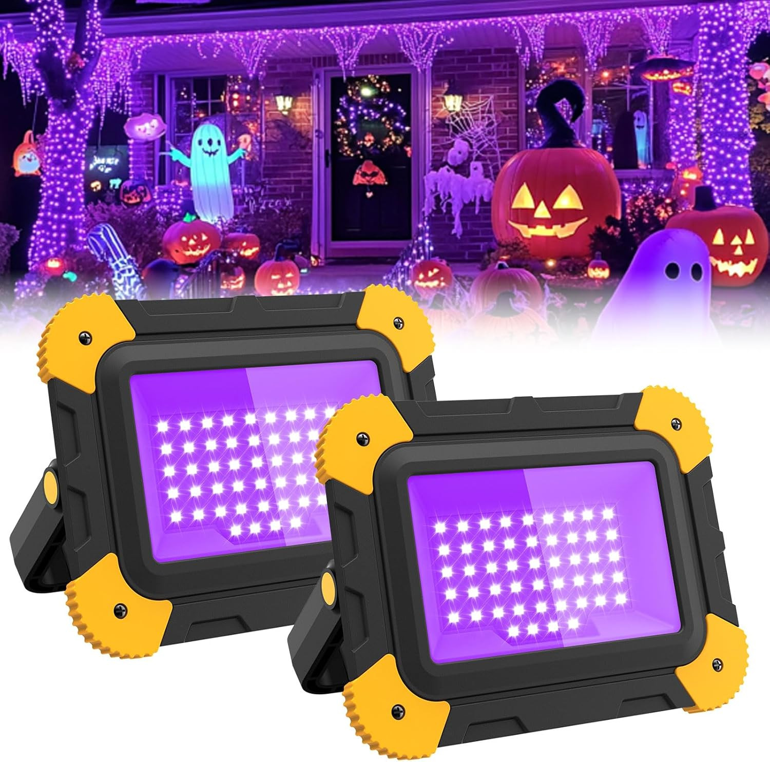 Rechargeable Black Lights, Battery Powered Blacklight, 400-405Nm Ultraviolet Flo