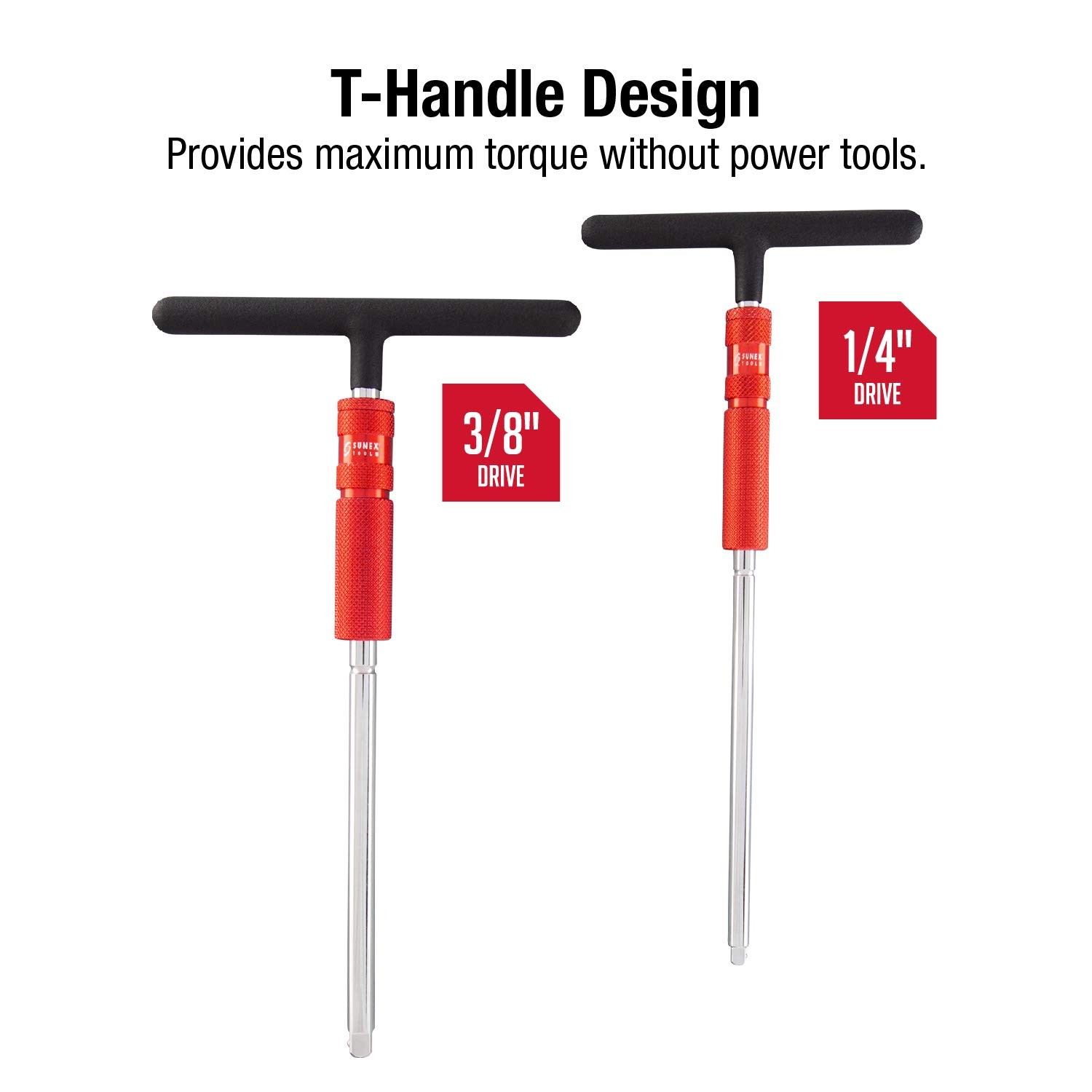 9727 1/4-Inch and 3/8-Inch Drive Adjustable T-Handle Speed Wrench Set, 2-Piece