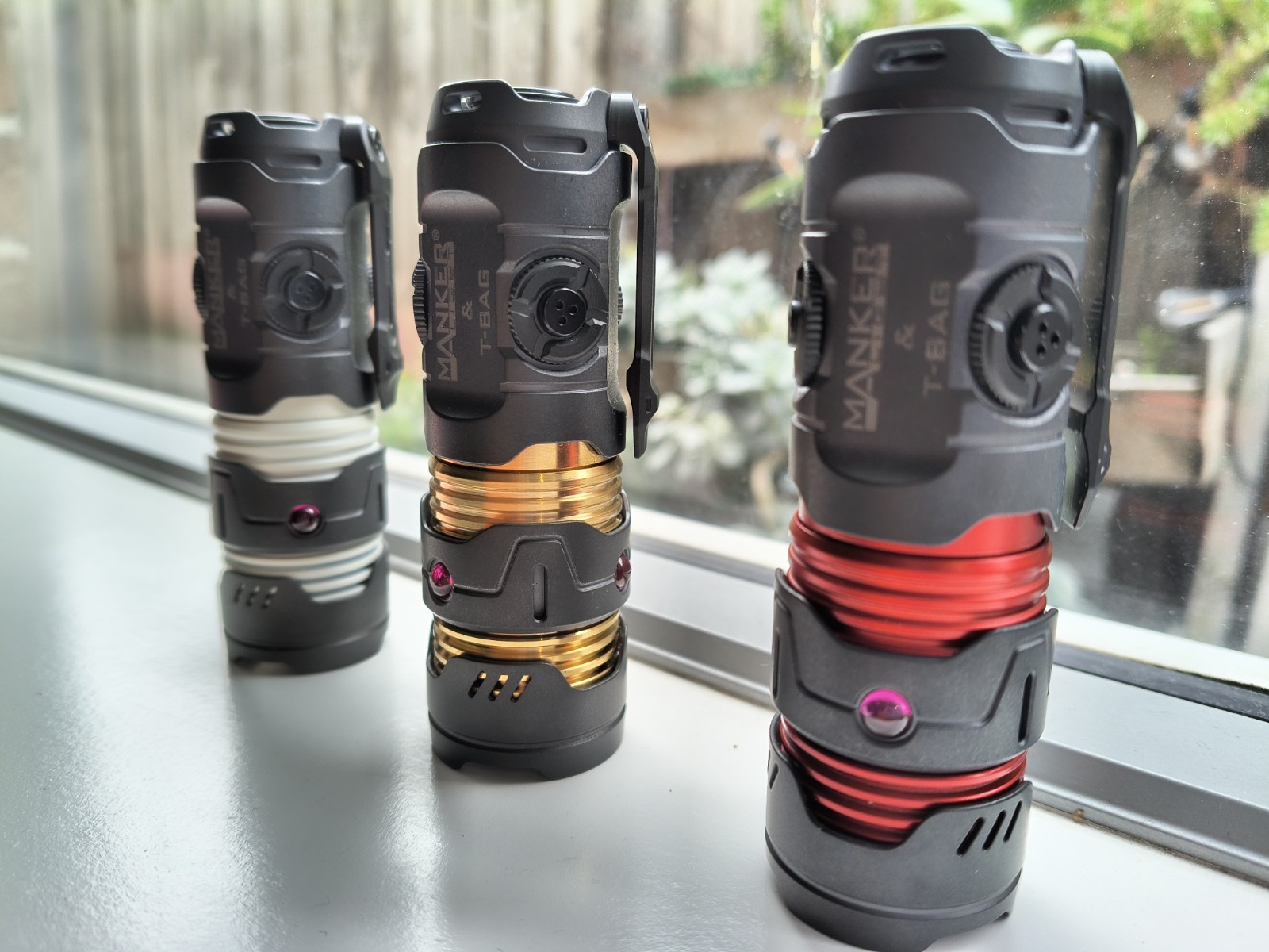 Manker Timeback III 3 Limited edition Flashlight 2500LM Zirconium+Red Titanium
