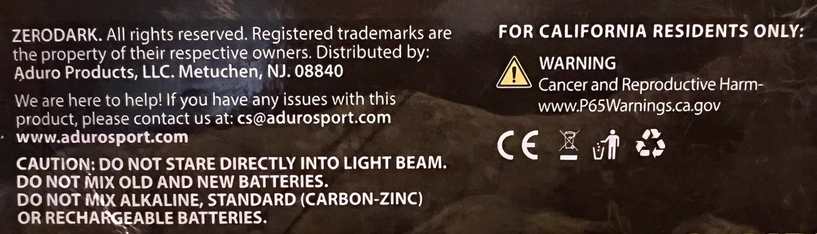 15d Warranty 2 PACK ZeroDark Tactical Flashlight 120 Lumens 40X Bright LED