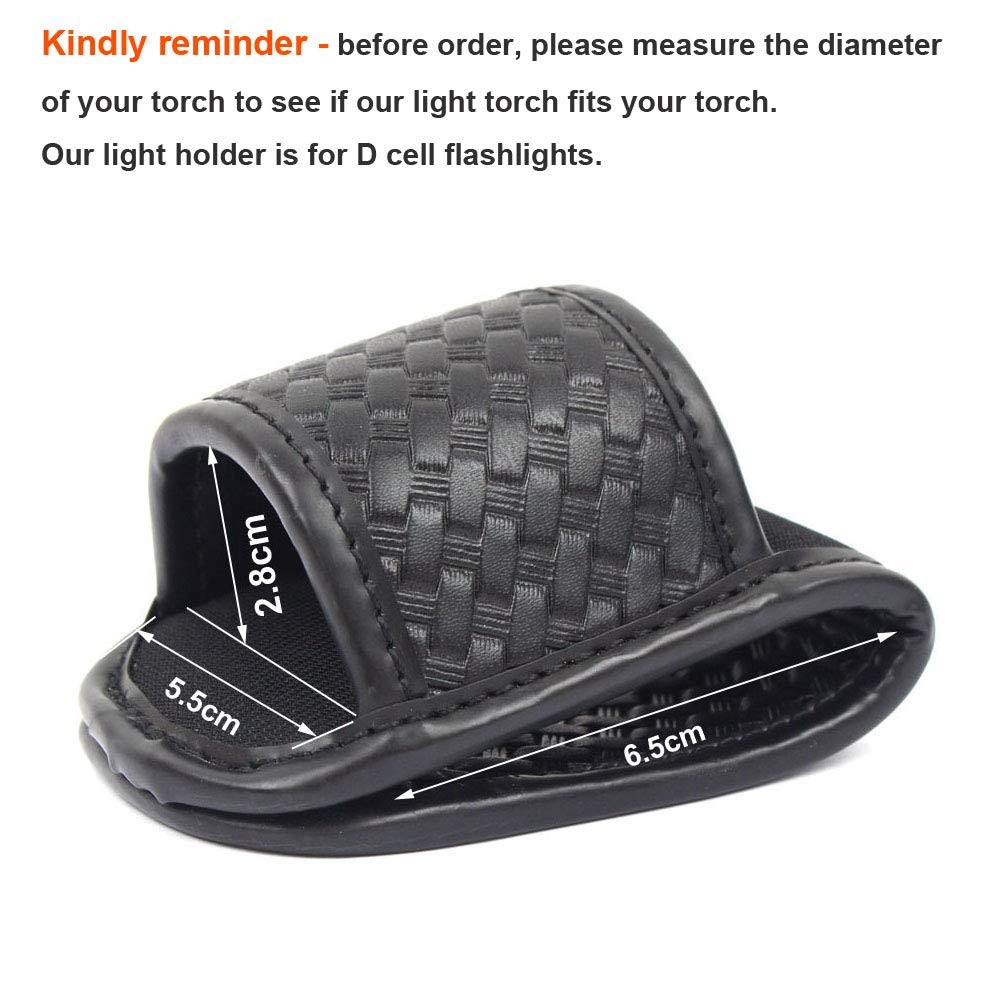 Basketweave Open Top D Cell Compact Light Holder, Duty Belt Accessories-Flash…
