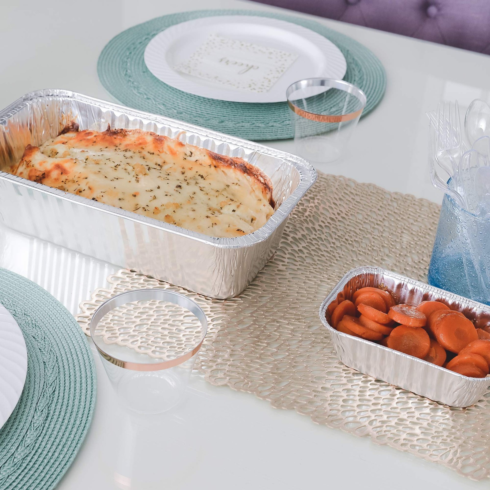 PLASTICPRO [1 Lb 10 Pack Disposable Loaf Pans Aluminum Tin 1 Pound, Silver