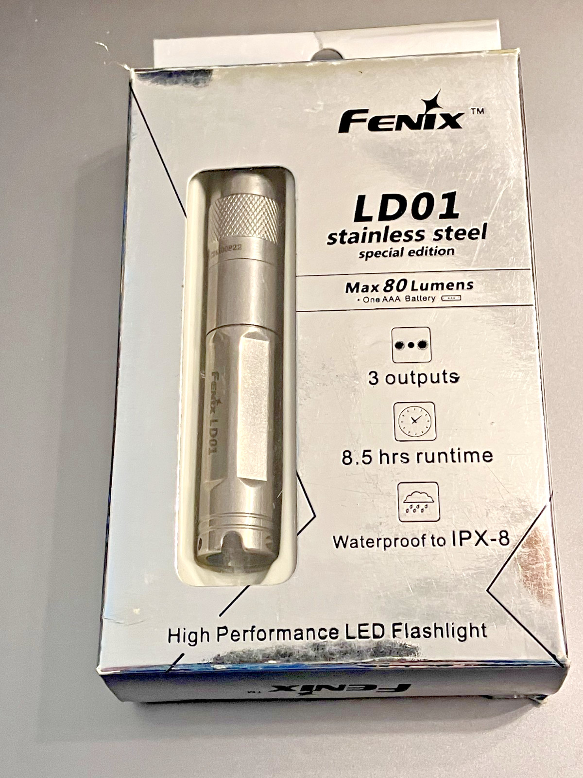 Fenix LD01 SS Stainless Steel AAA LED Flashlight – 2010 Special Edition