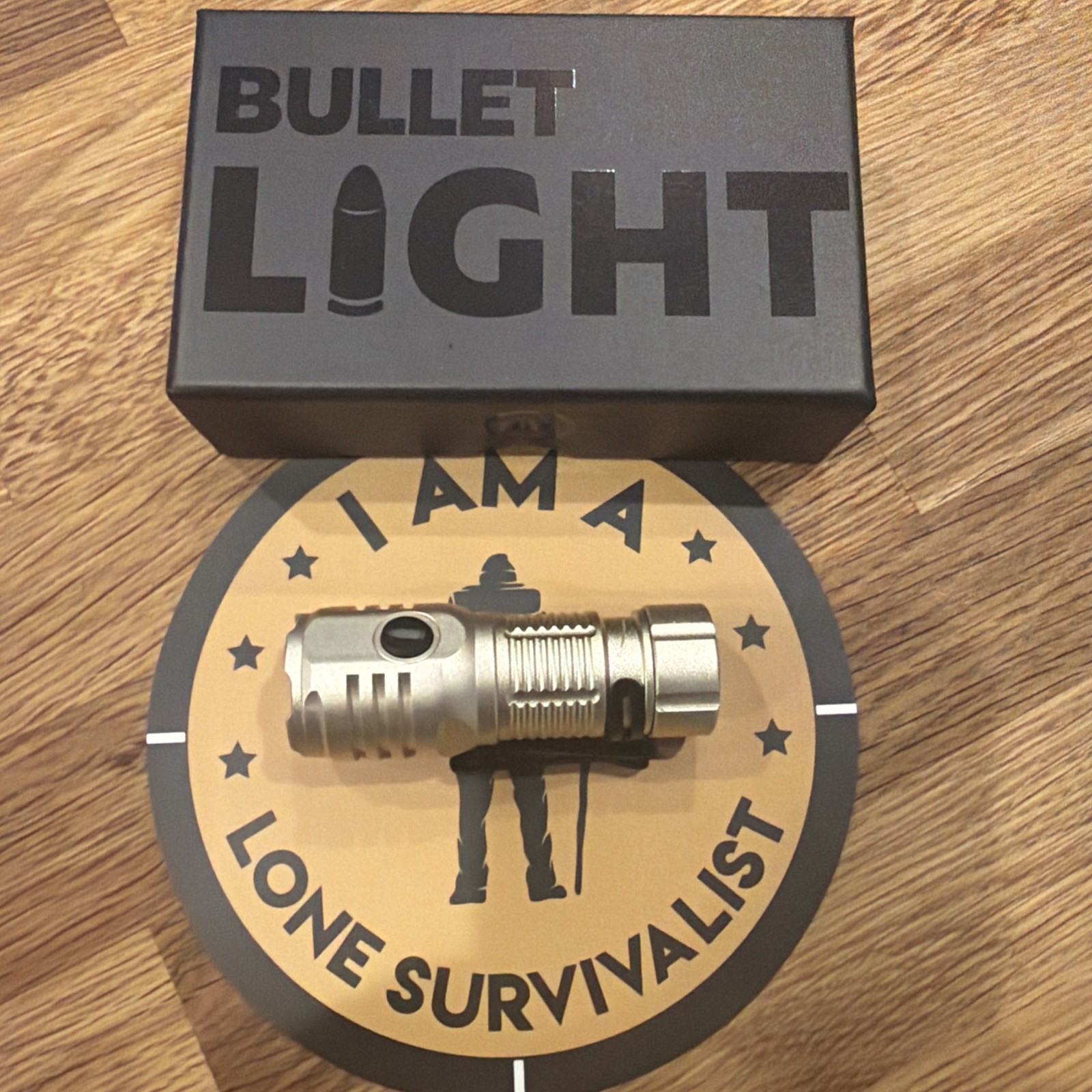 Lone Survivalist Bullet Mini (Silver) Flashlight 1300 Lumens