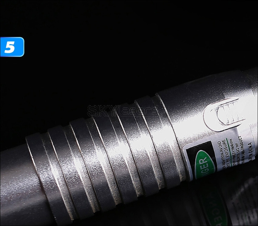 Handheld Flashlight 450nm Adjustable Focus Blue Visible Beam light+Star cap